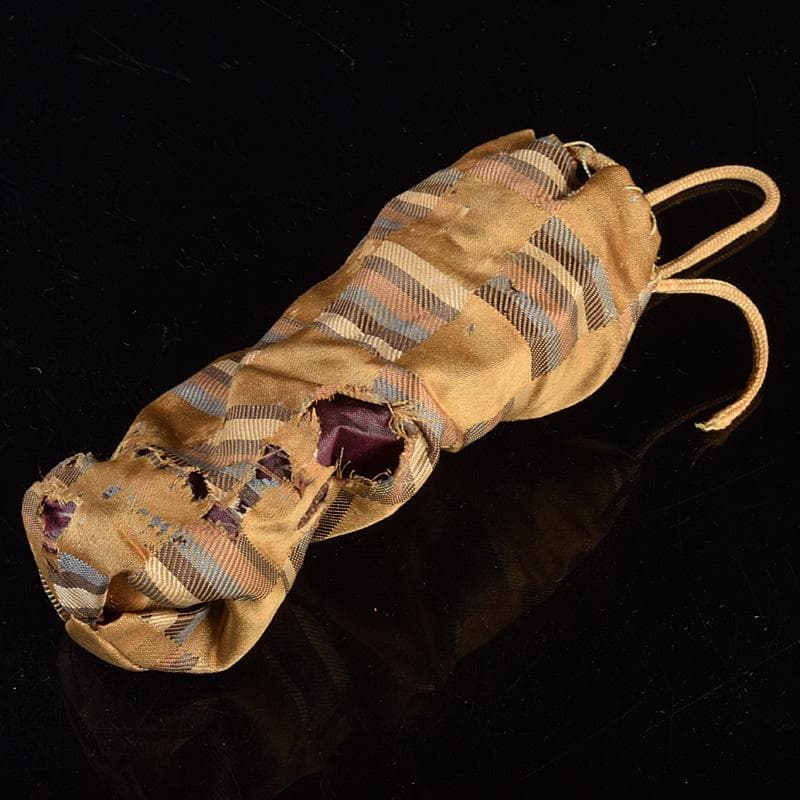 煎茶道具　唐物　漢詩花文　煎茶碗　五客　仕覆・時代箱付　M　R5071