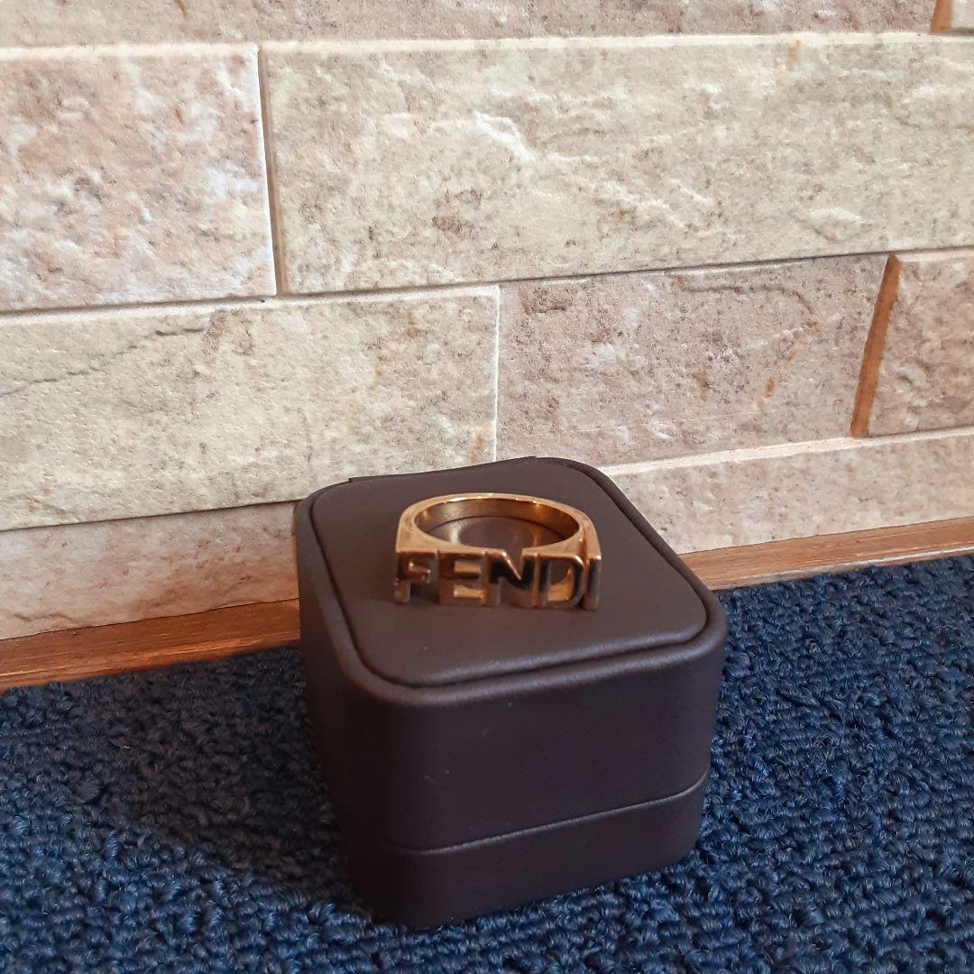FENDI フェンディ GGロゴ 9000L リング 指輪 ゴールド