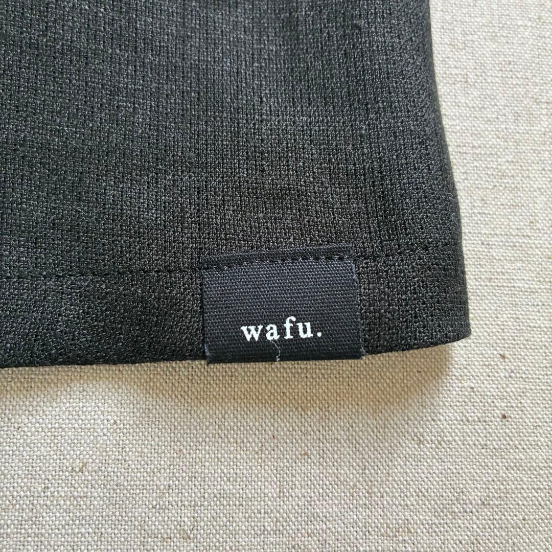 【新品】wafu ワフ リネン梨地 タンクトップ ブラック