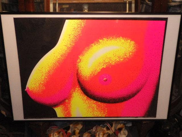 60'S☆ブラックライトポスター☆アート☆ビンテージ☆セクシー☆ヒッピー