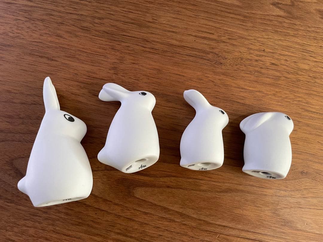 廃盤】ARABIA ヘルヤ うさぎの親子の置物 全種類 4点セット 女の子の体