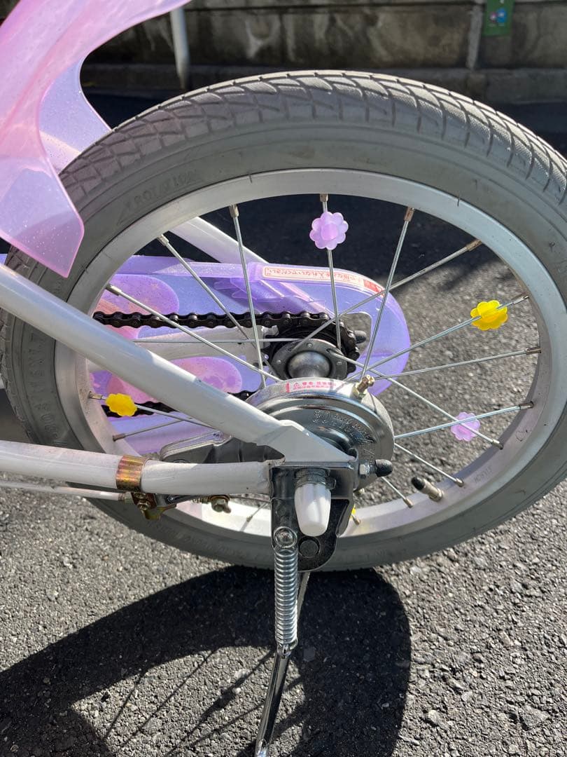 ラプンツェル 子供用自転車 紫色　値下げ中