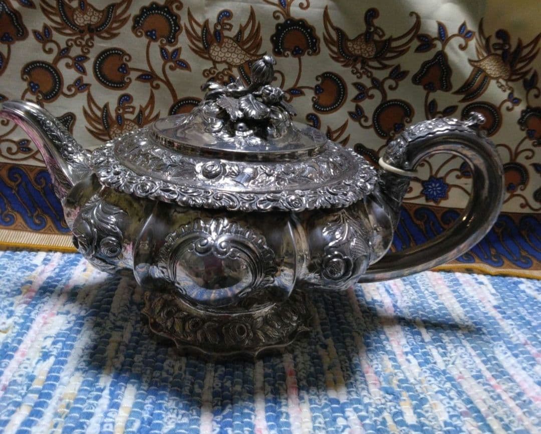 アンティーク スターリングシルバー ジョージア スリーピース ティー