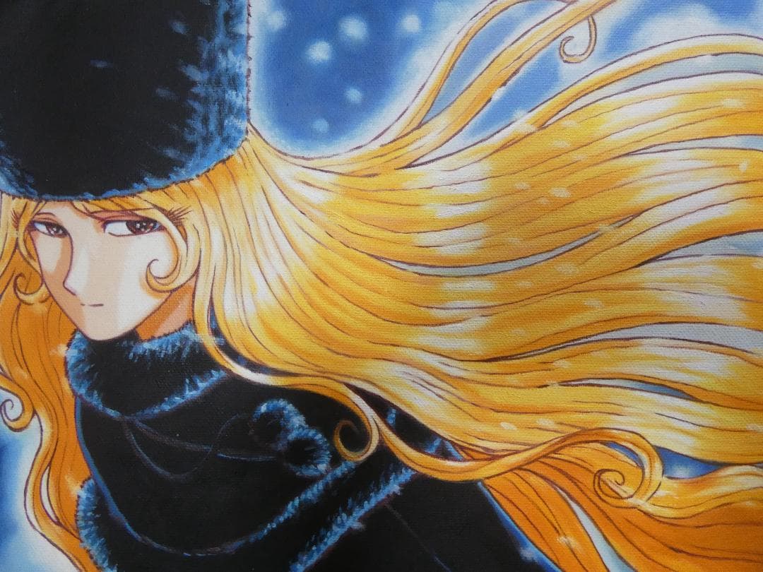 絵画 　松本零士 「人物」 サインF6サイズ額装済み 肉筆手描き