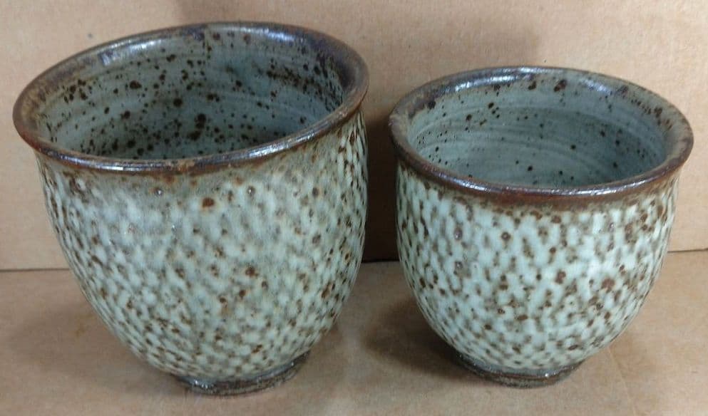 本物保証】島岡達三 象嵌夫婦湯呑 共箱☆2セット 栞1 人間国宝