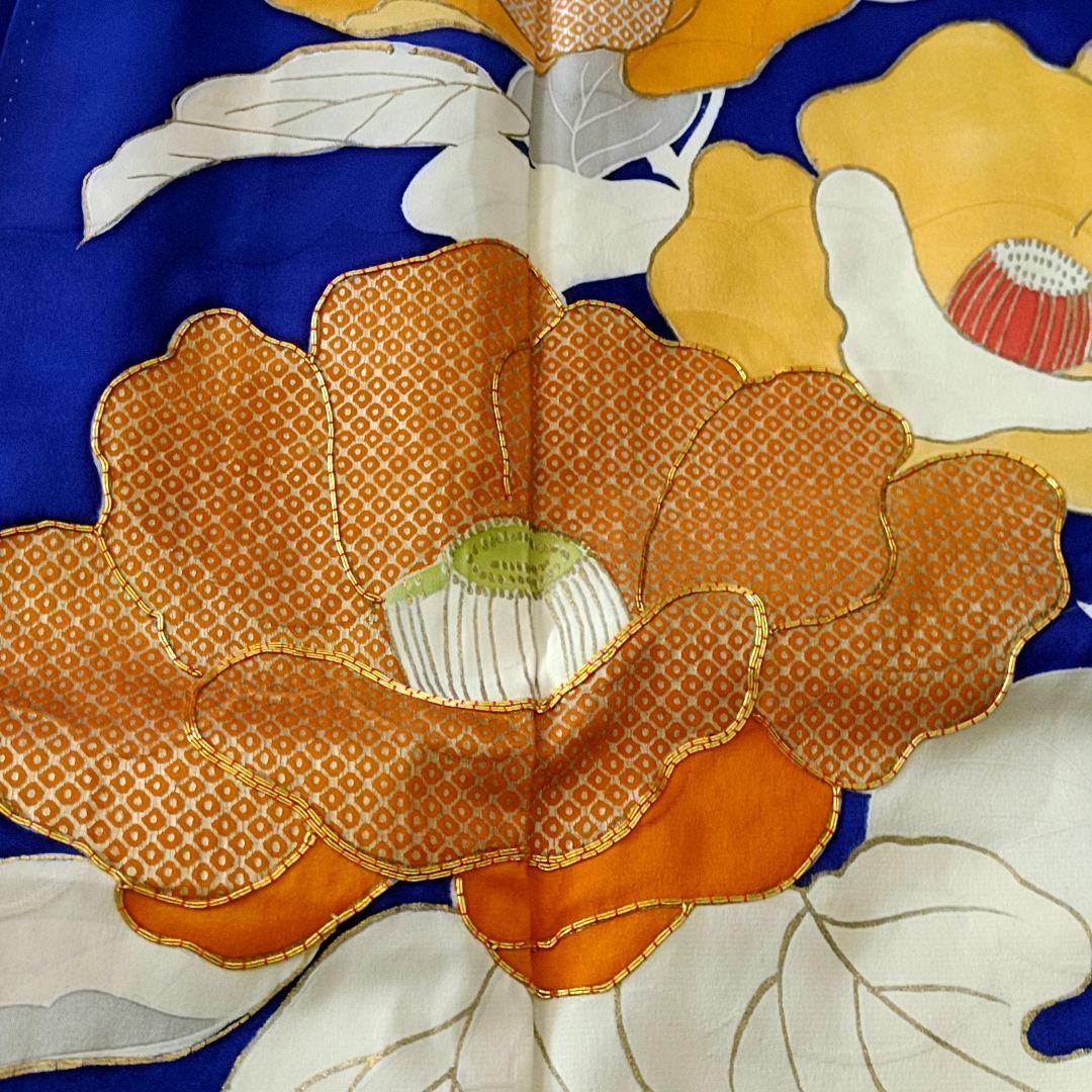 振袖 椿 165cm L トールサイズ 金駒刺繍 京都室町st．] 振袖 正絹 Lサイズ