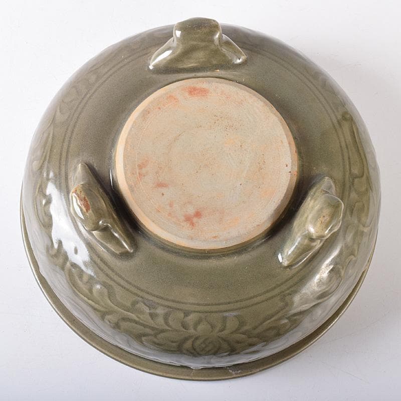 中国 龍泉窯 青磁 花文 三つ足大香炉 M R8769 - メルカリ