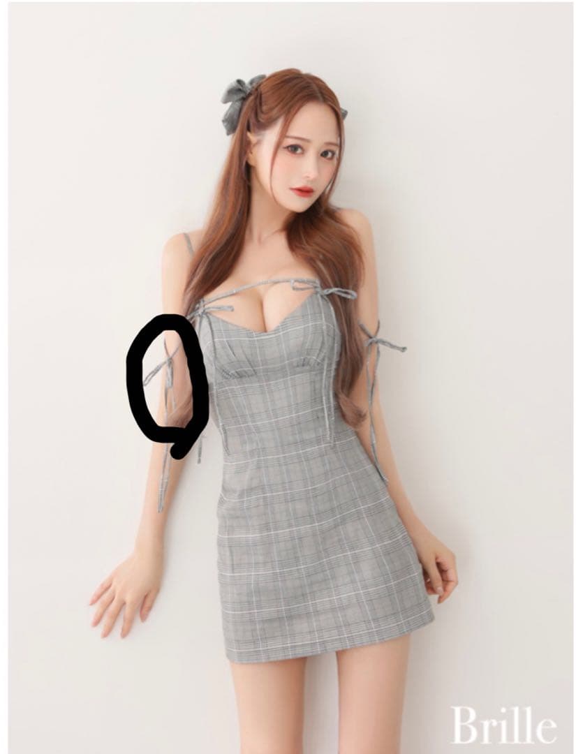 Brille グレーチェック柄キャバドレス S トップス、付属なしの為 特別価格