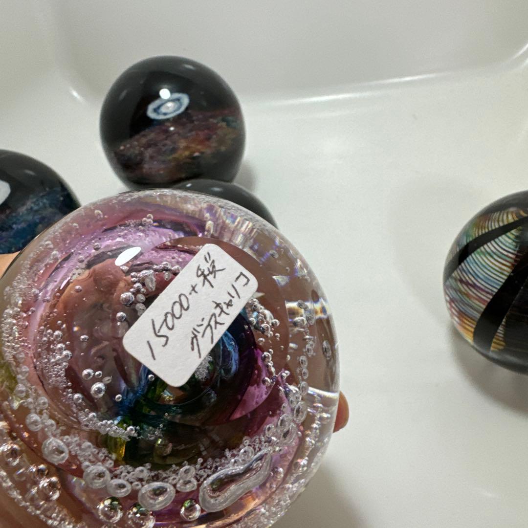 出展作品 セカイ星展 戸田晶子 オブジェ 宮崎英彦 ガラス玉 ルナ