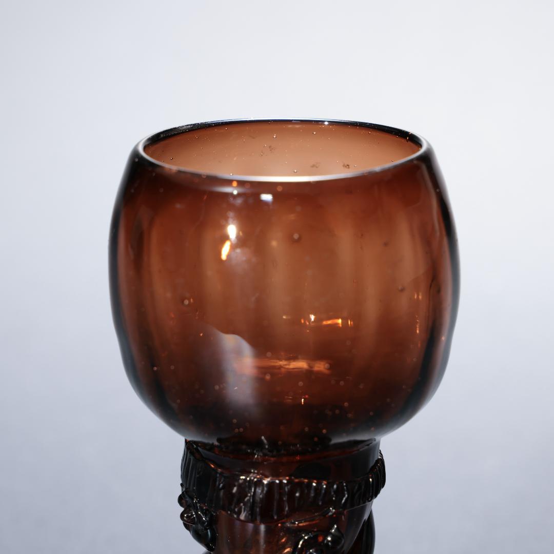 アンティークグラス レーマーグラス 茶色 吹きガラス R1340ダI