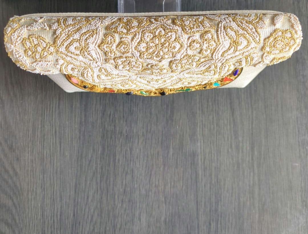 濱野皮革工藝 バッグ　ハンドバッグ　ショルダーバッグ　クラッチ　天然石　白