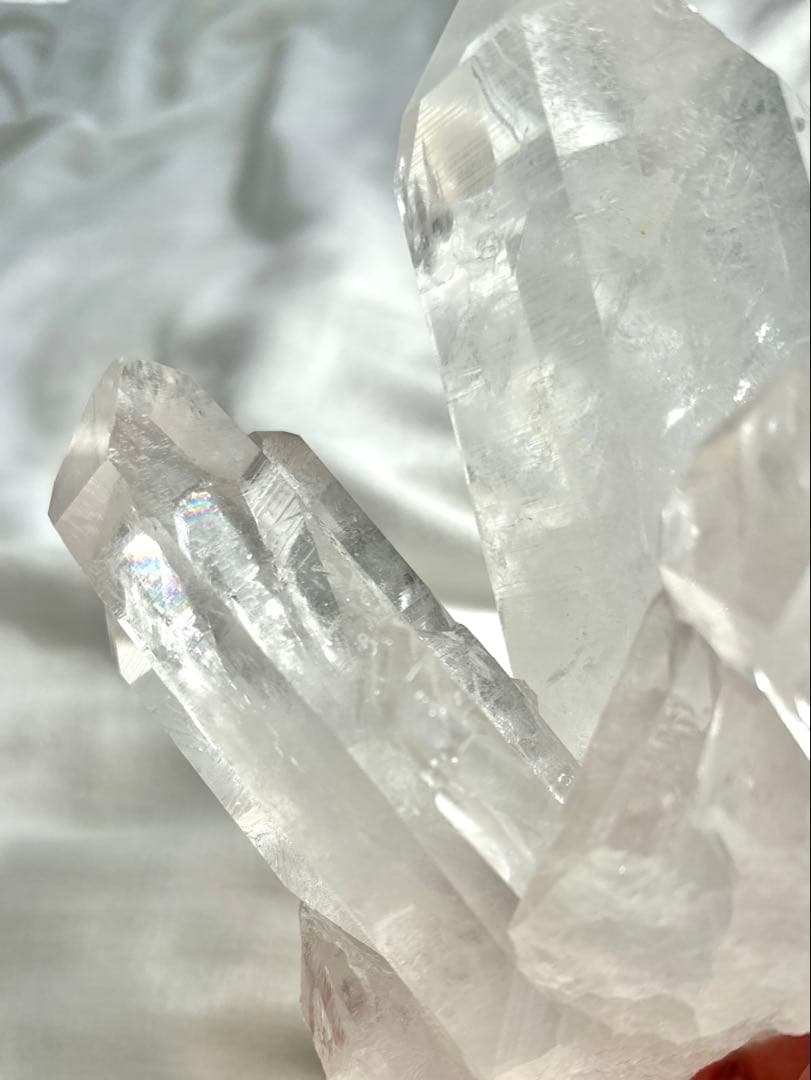 超特大・虹入り ブラジリアンクォーツ クラスター クリスタル クリア