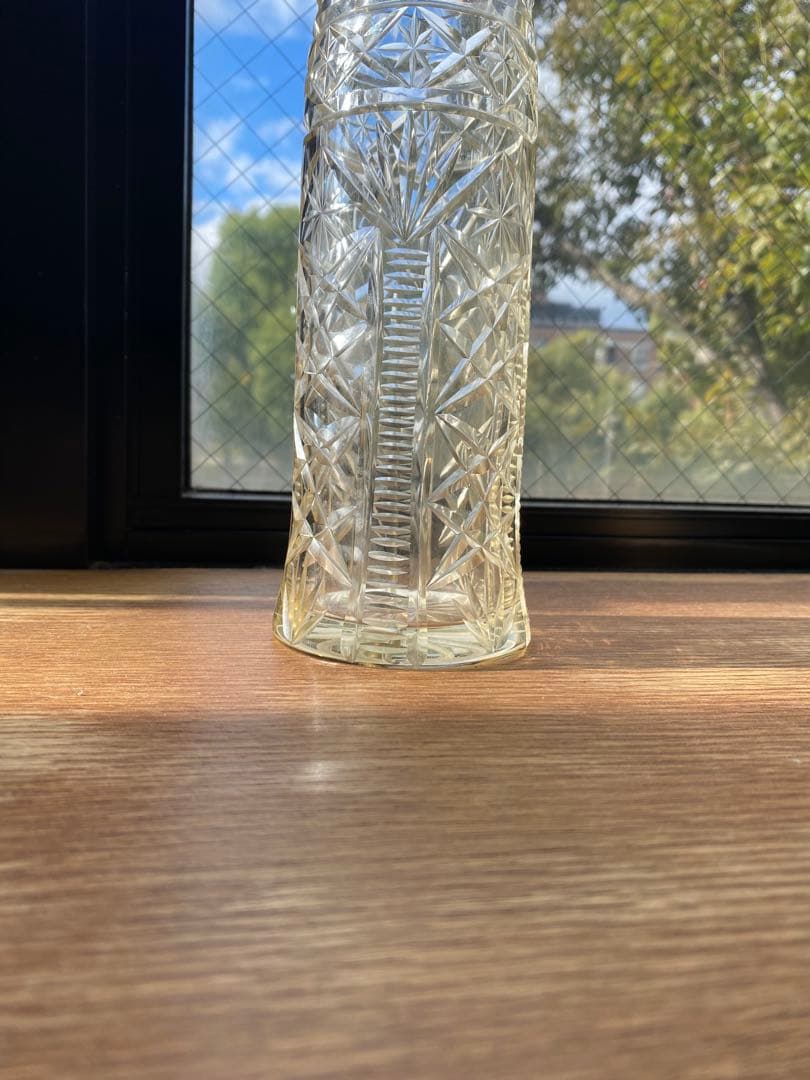 切子細工 花瓶 英国製アンティーク