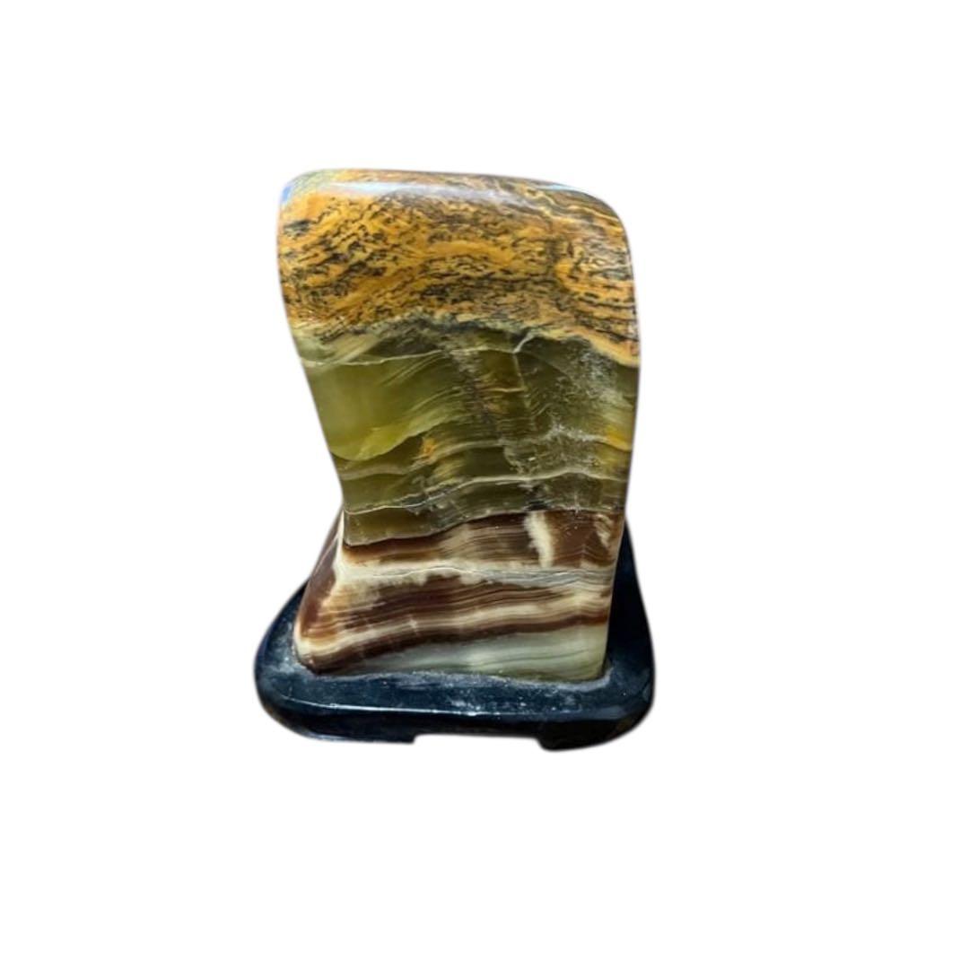 オニキス 水石 原石 鑑賞石 瑪瑙 メノウ オニキス 2.4kg 瑪瑙 メノウ