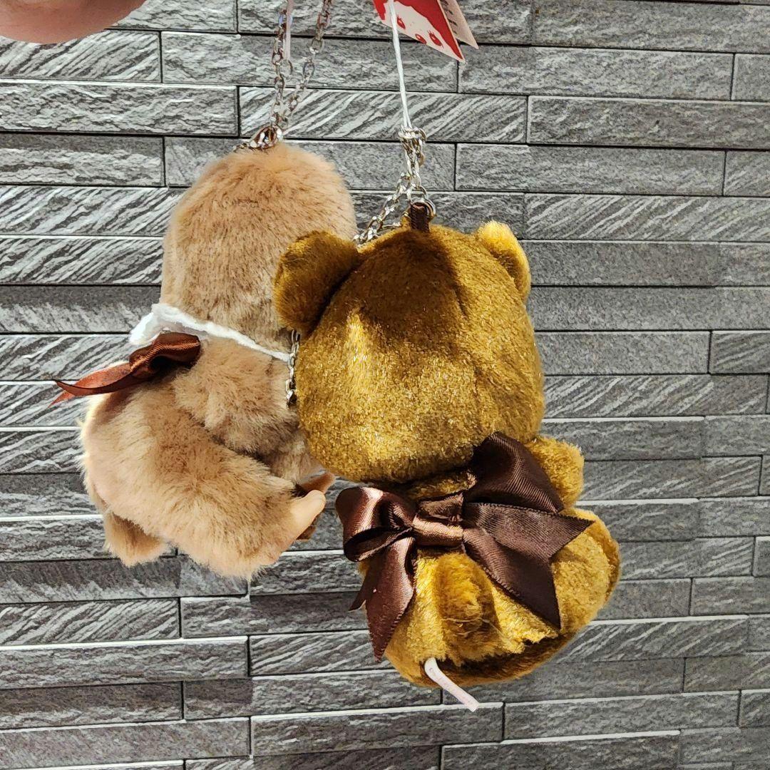 モンチッチバッグチャームキーチェーングローブホルダースウィートブラウン2点セット
