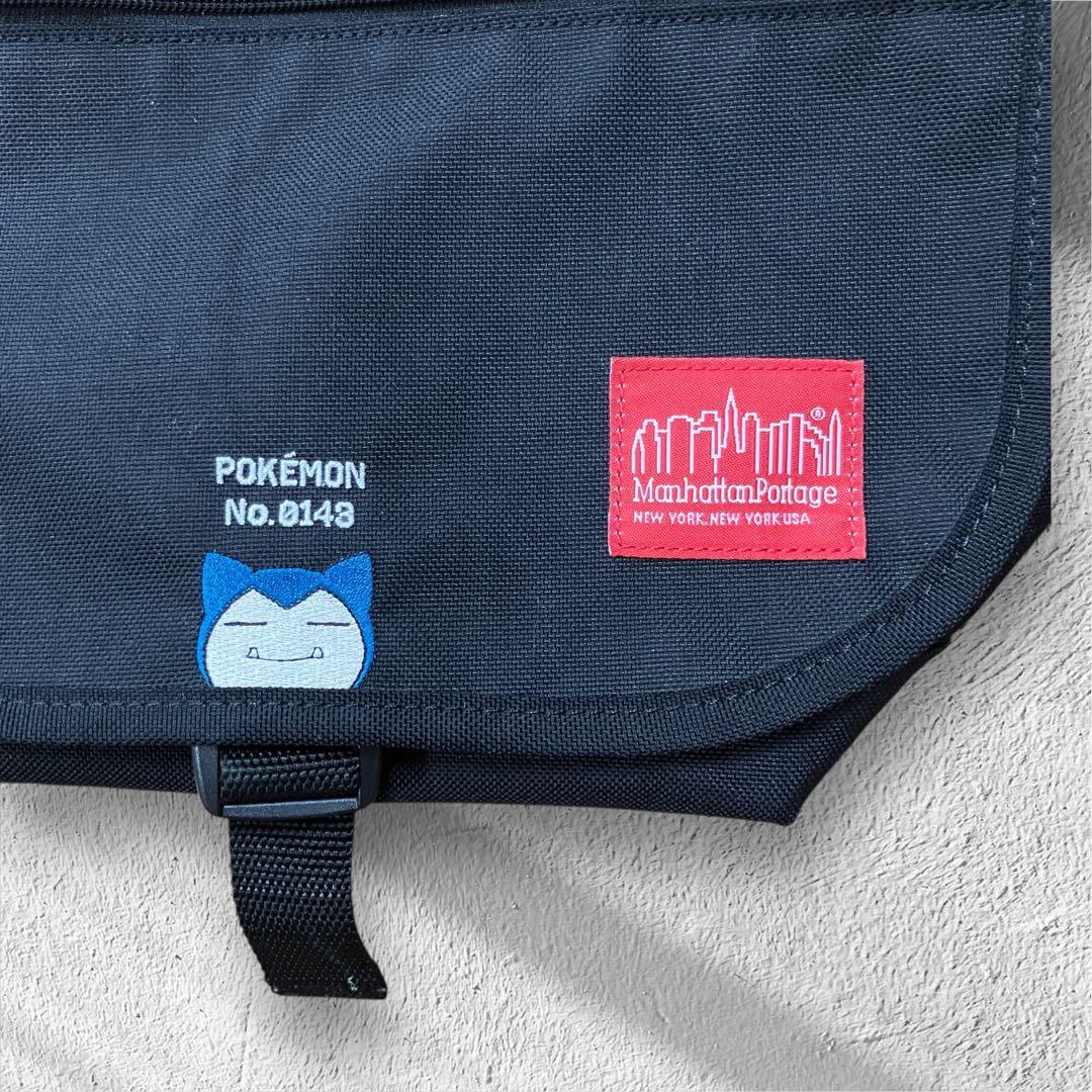 マンハッタンポーテージ ポケモン コラボ メッセンジャーバッグ カビゴン 黒