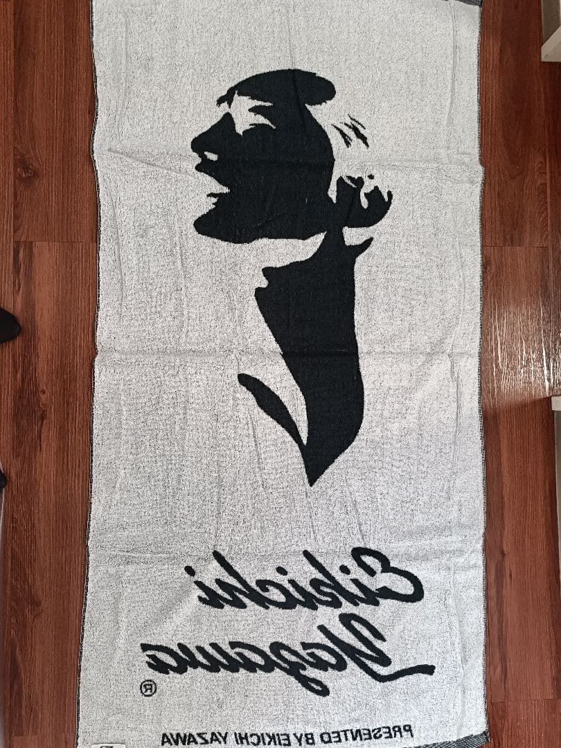 未使用】矢沢永吉 スペシャルビーチタオル SBT （顔 ）リバーシブル 黒