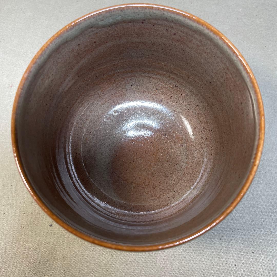 虫明焼 むしあけ 黒井一楽 轆轤目茶碗 在銘印 抹茶茶碗 茶道具 表千家