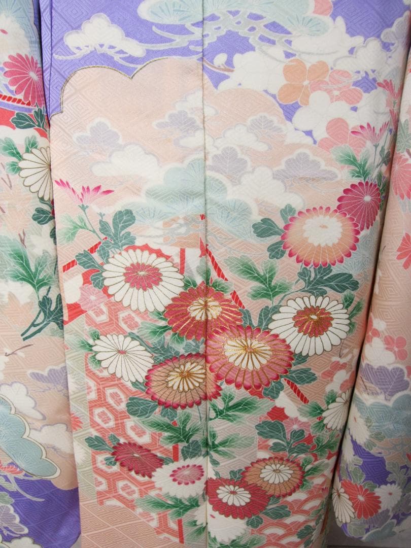 パステル古典柄/ぼかし染め/金駒刺繍/振袖フルセット m61白 成人式