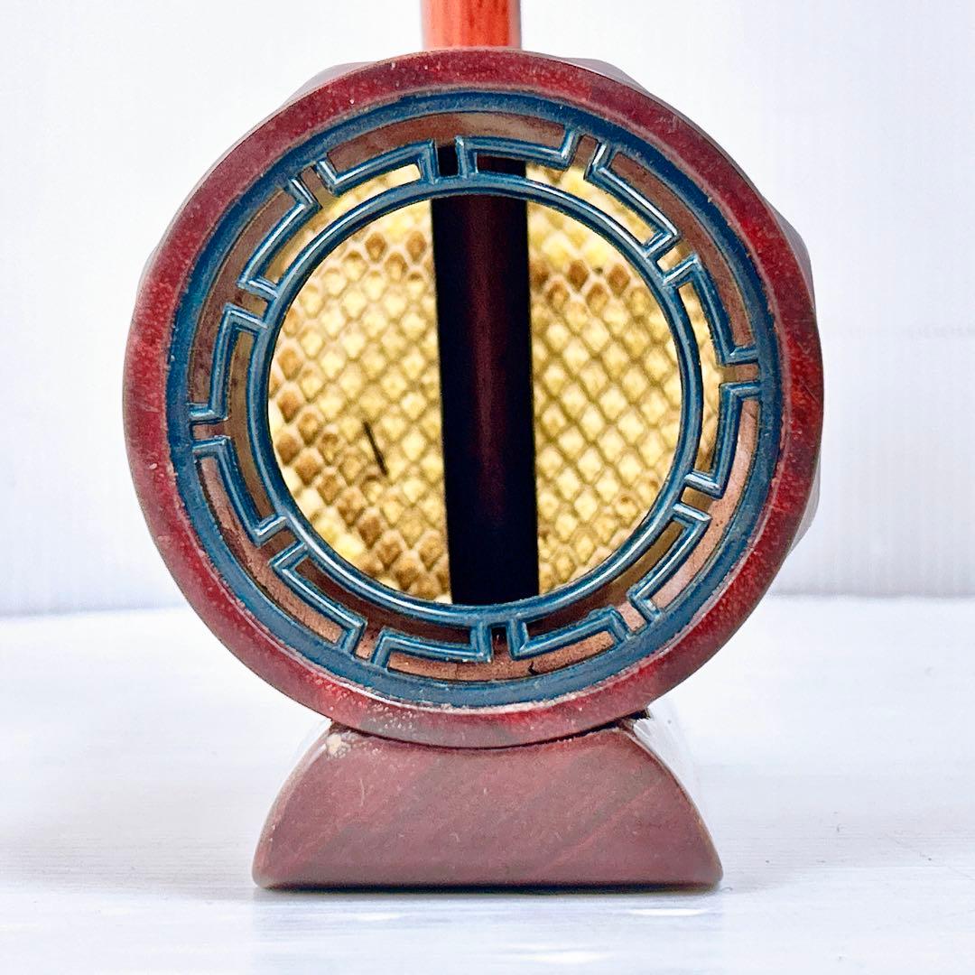 【状態良好】二胡　本蛇皮　ブランド・型番不明　北京八角胴二胡　初心者