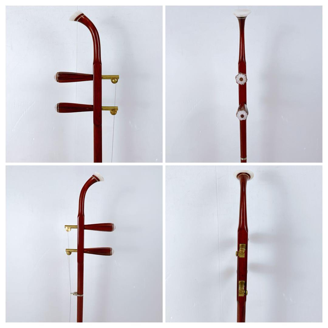 【状態良好】二胡　本蛇皮　ブランド・型番不明　北京八角胴二胡　初心者