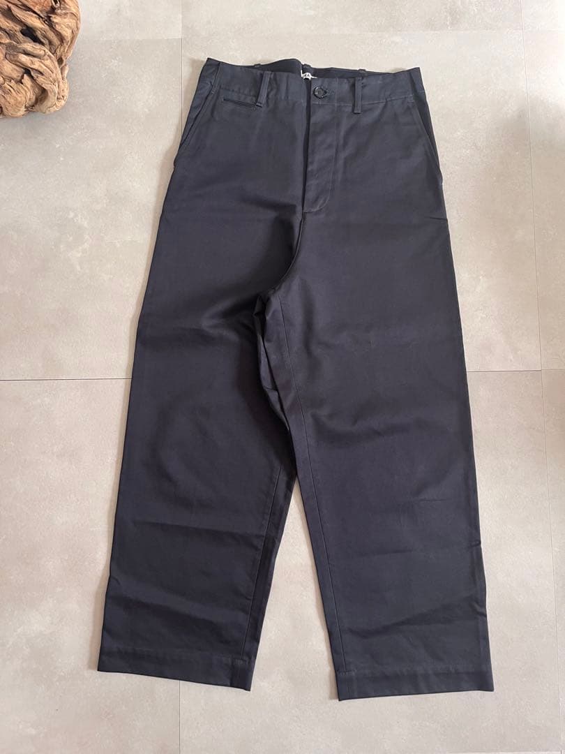 AURALEE WASHED FINX CHINO WIDE PANTS