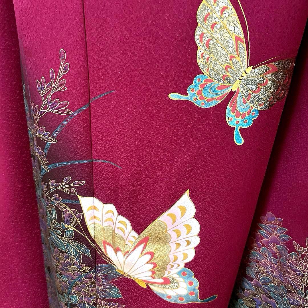 振袖フルセット 高身長 金彩友禅 成人式振袖 振袖 裄丈69 バタフライ