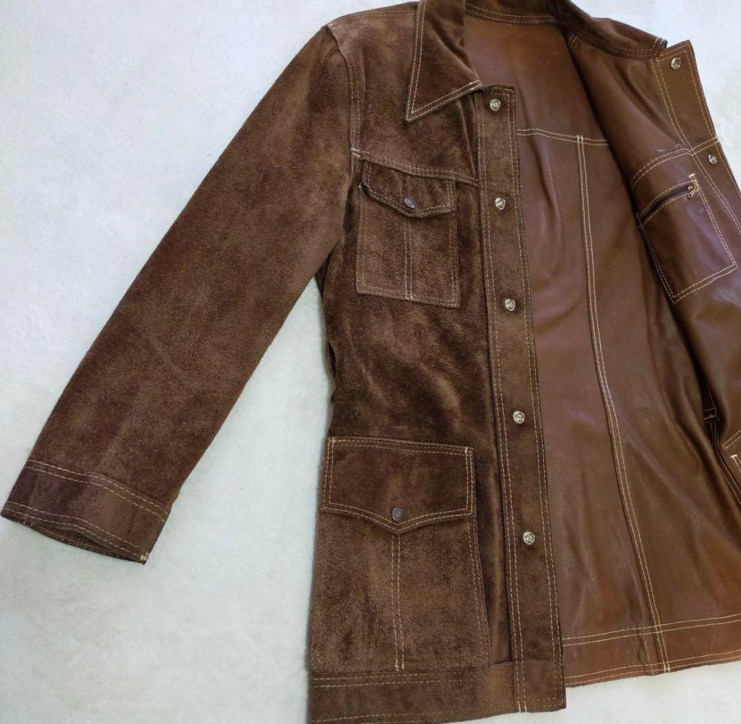 状態◎ 70S リーバイス ビッグE スエード サファリジャケット リバーシブル