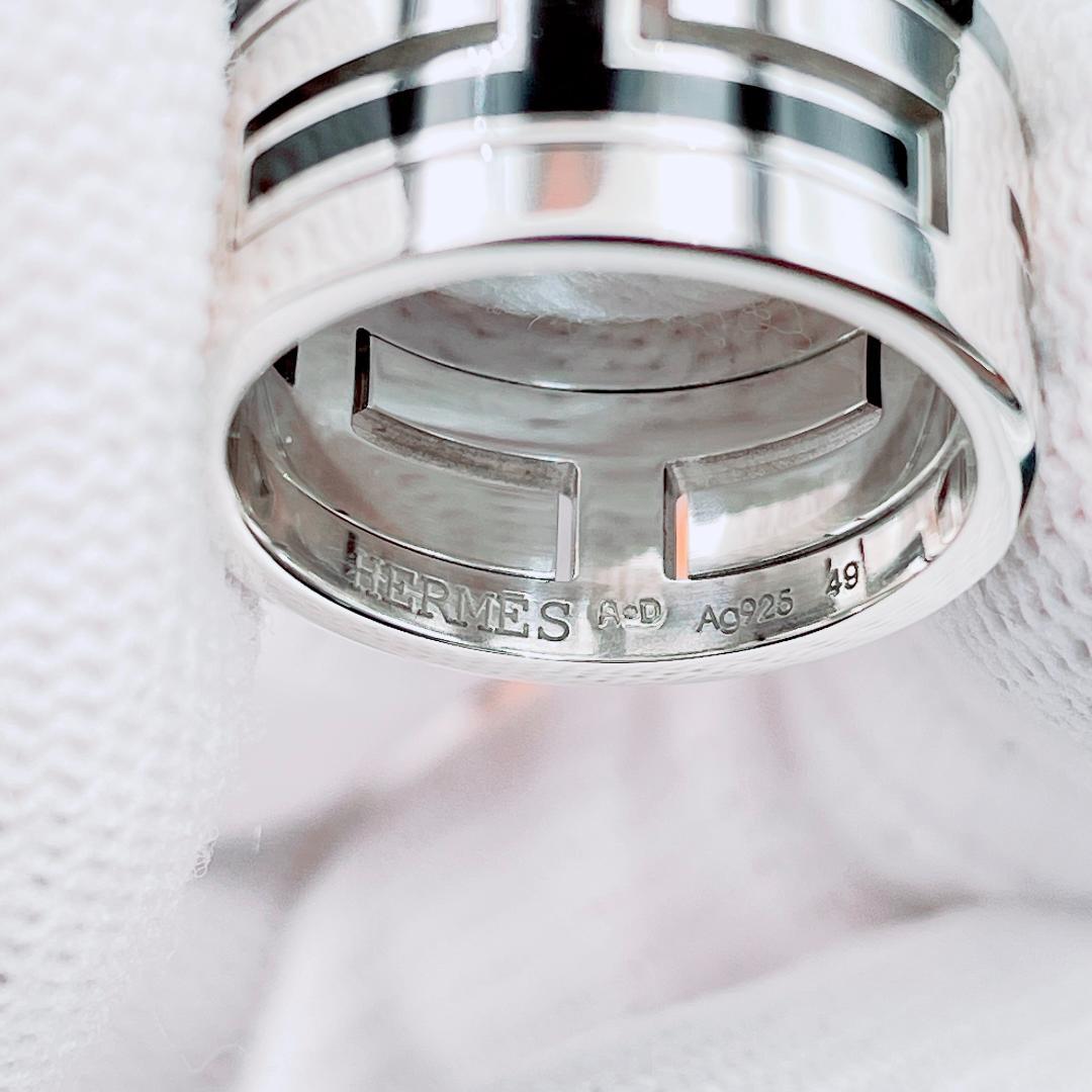 ◇エルメス◇ 新品仕上済 ムーヴ ムーブアッシュ リング 9号 925 7.1g