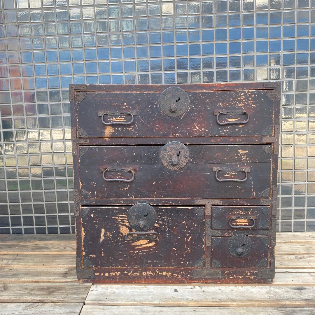 明治 大正 時代箪笥 骨董品 収納 引き出し インテリア アンティーク