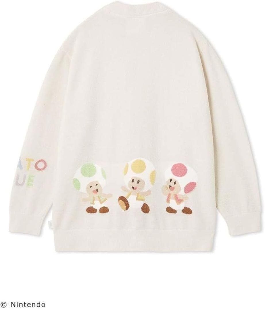 【新品】ジェラートピケ キノピオジャガードカーディガン S-M