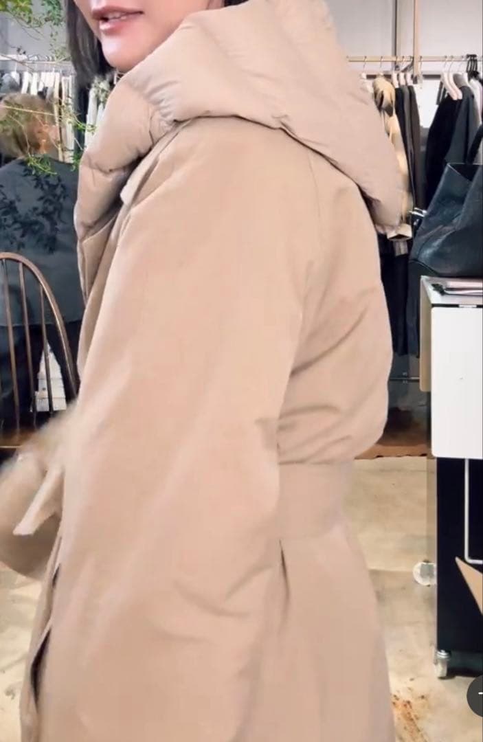 セブンフェアリーSeven fairy ロングダウントレンチコート ベージュ