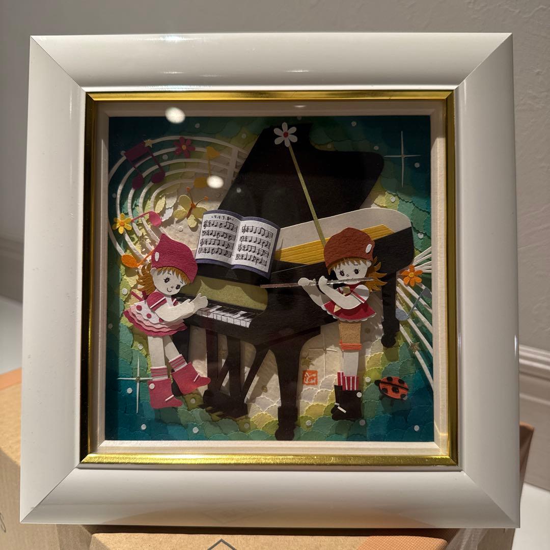 音楽テーマ ペーパーアート フレーム付き