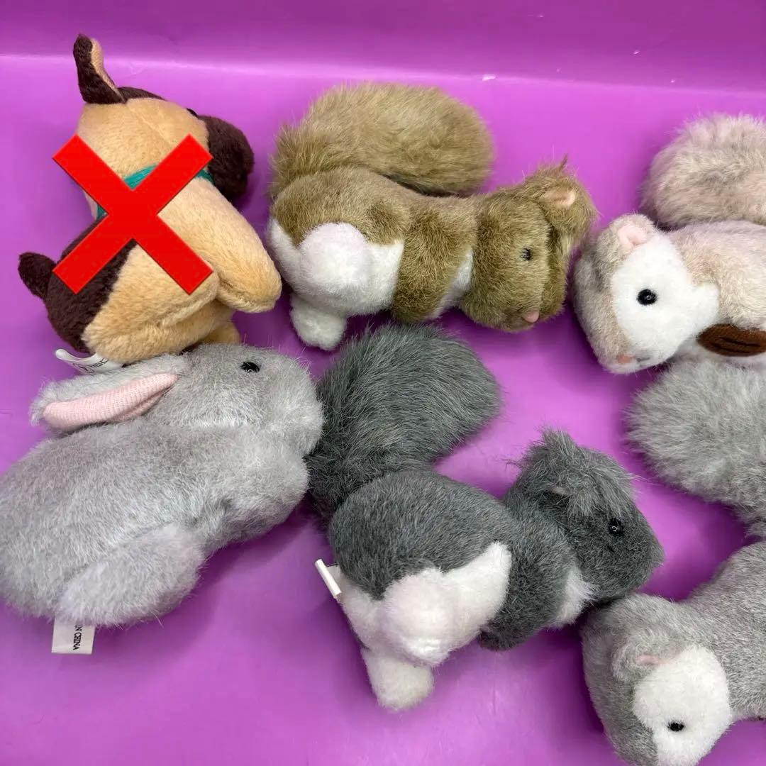 kabaya かわいい動物ぬいぐるみ♡賑やか5匹　まとめ売り　リス　うさぎ