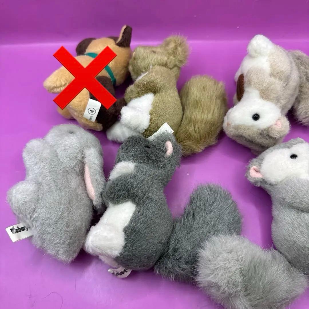 kabaya かわいい動物ぬいぐるみ♡賑やか5匹　まとめ売り　リス　うさぎ