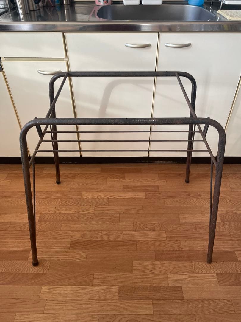 鉄脚 アイアン フレーム 台形型 TV台 テーブル 作業台 店舗什器 台座のみ