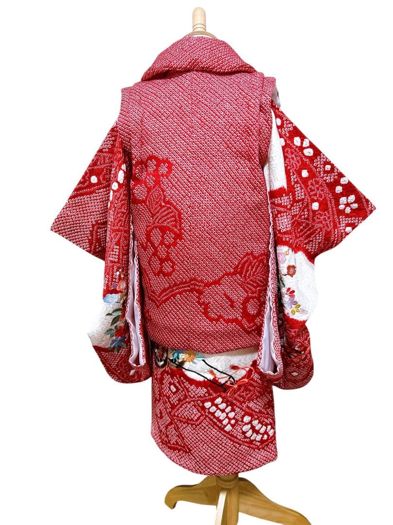 豪華逸品♡総絞りフルセット♡七五三　3歳　女の子　正絹　刺繍
