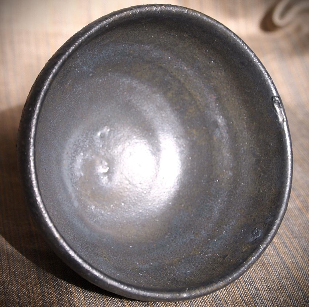 人気作家☆加地学【師：森岡成好】☆窯変黒茶碗E