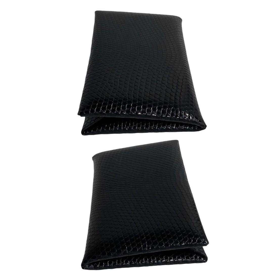 ほぼ未使用 エルメス カルヴィ リザード レザー ケース 小銭入れ 黒