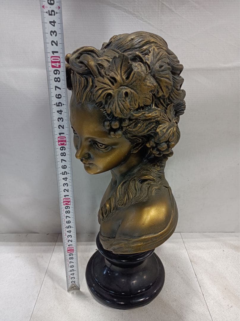 八6565] オブジェ 胸像 少女像 高さ約44㎝ 幅約24㎝