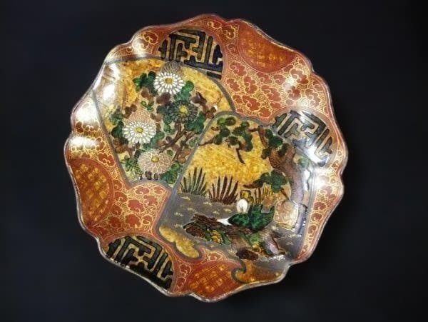 色絵割図 古九谷風 古式図 全6点 伝統的な陶器 6