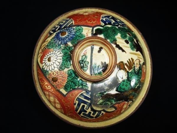 色絵割図 古九谷風 古式図 全6点 伝統的な陶器 6点セット