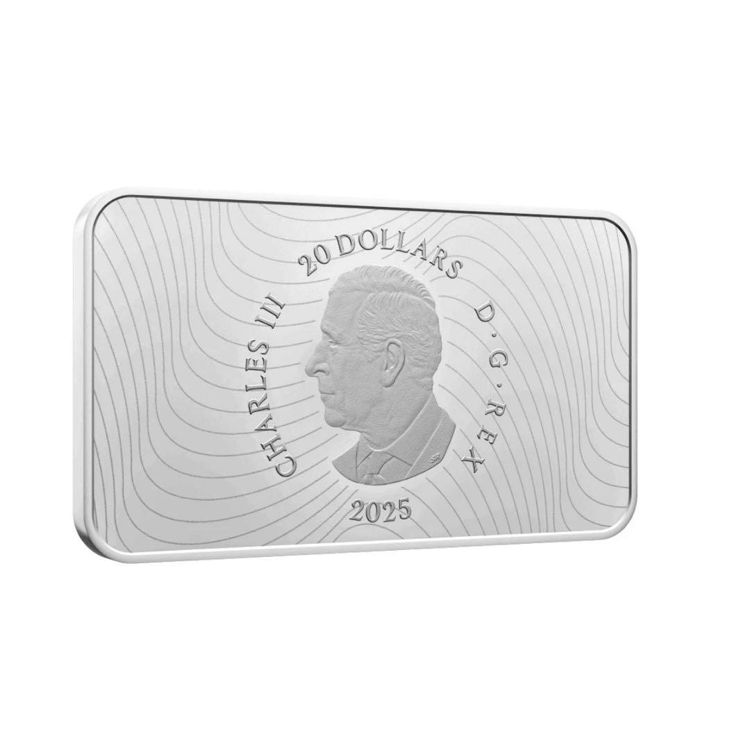 銀貨 二重絵柄埋込 カナダ 滝と幻想的な女性 カラー プルーフ 1オンス