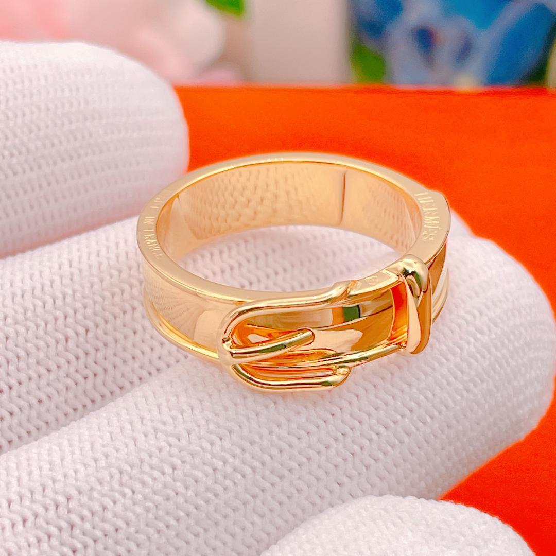 ◇エルメス◇新品仕上済 サンチュール スカーフリング ゴールド ブランド 5.6