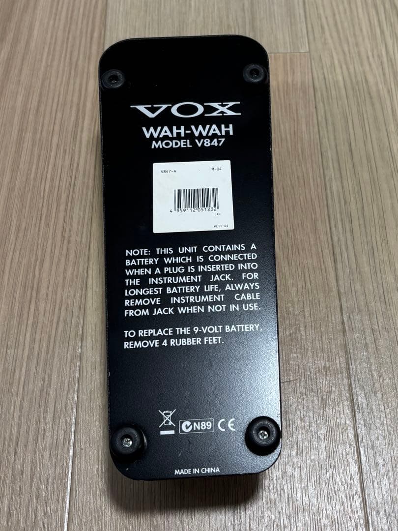VOX Wah-Wah エフェクター 本体と箱付き　MODEL V847