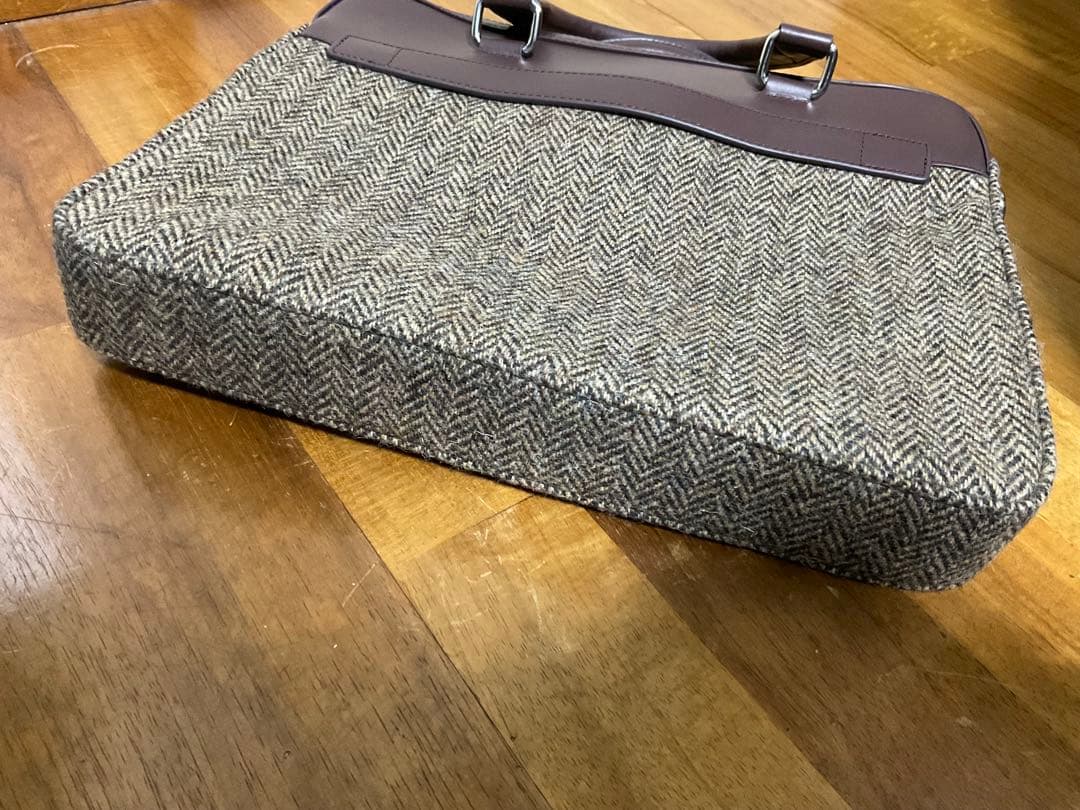 新品　Brooks Brothers ブリーフケース　ツイード　レザー