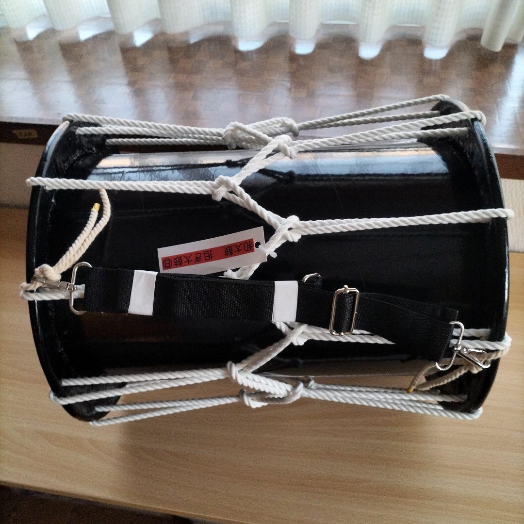 なお様ご依頼商品」担ぎ太鼓 締太鼓 和太鼓 天然皮革 ストラップ付中古