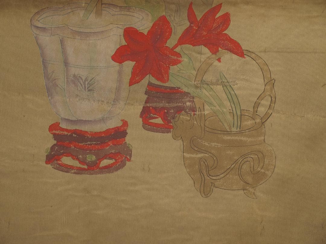 美术品 民間仕入れ品 中国明時代の人物図 肉筆絵 骨董品 BD282A13-2