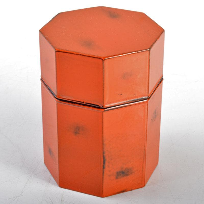 オファー 茶道具 塗師 中村宗哲作 根来塗 八角棗 大徳寺 方谷浩明極め