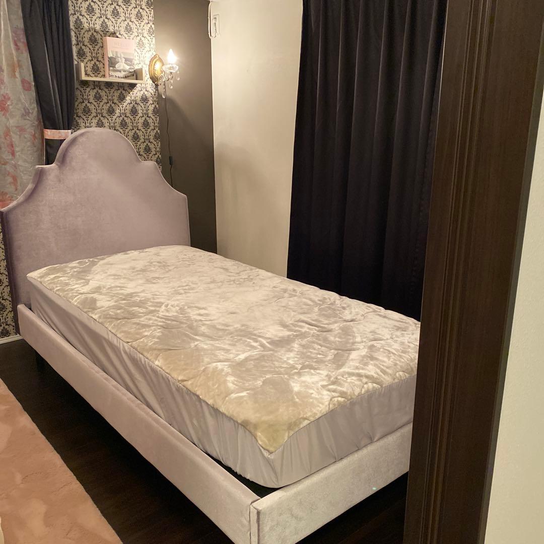 Francfranc ブリッサクラウン　シングルベッド　グレー　美品